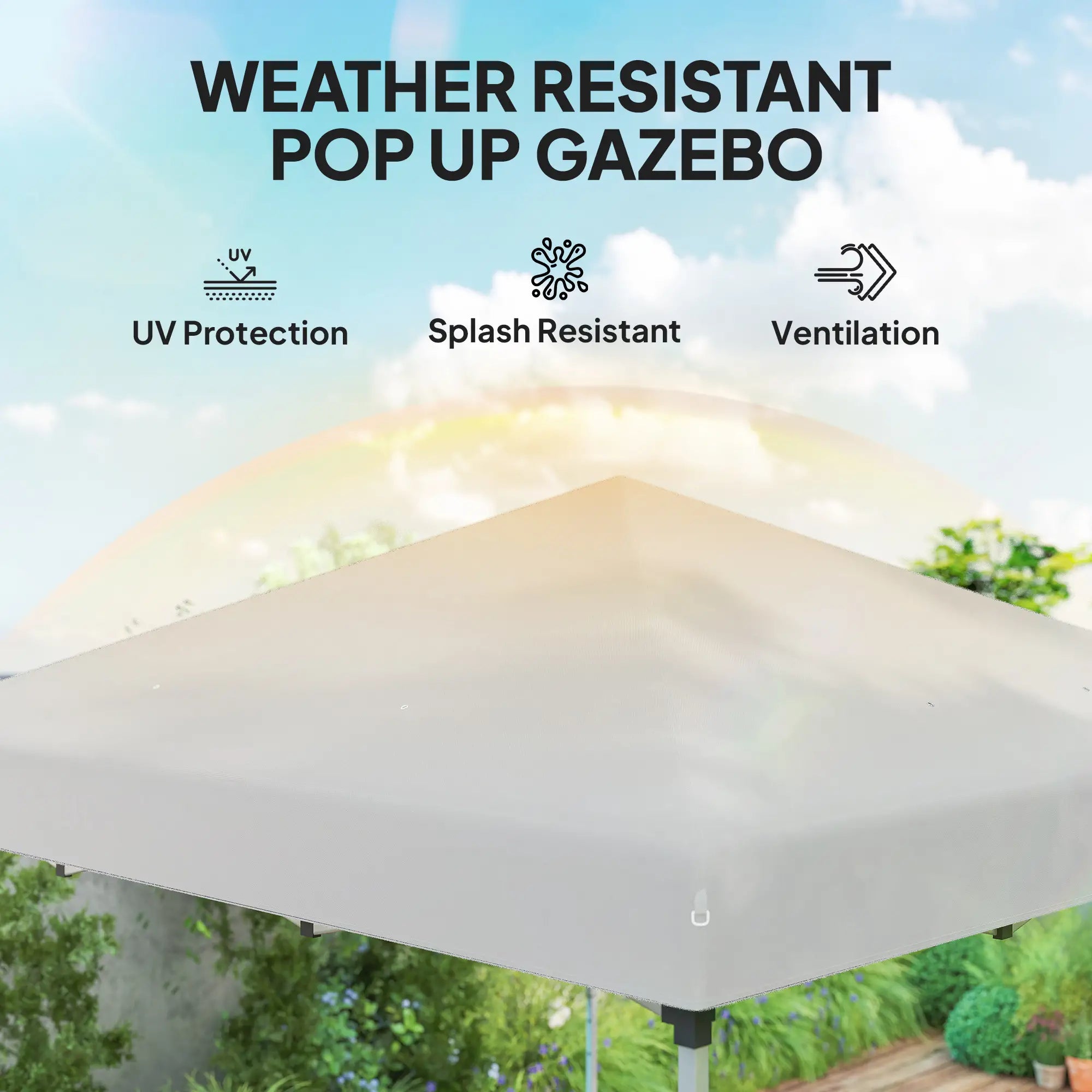 10' x 10' Pop Up Canopy, Sidewalls, Roller Bag, Adjustable Height, White Pop Up Canopies at Gallery Canada