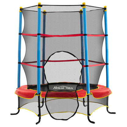 Kids Trampoline with Safety Net, Pad, Indoor Outdoor, Age 3-10, Multi-Coloured Trampolines at Gallery Canada