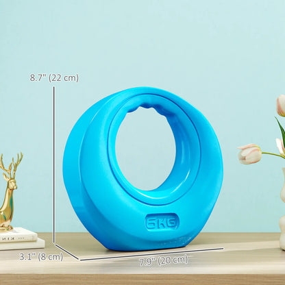 13lbs Kettlebell, Wide Handle, Home Gym Weight Lifting, Light Blue Strength Training Equipment at Gallery Canada