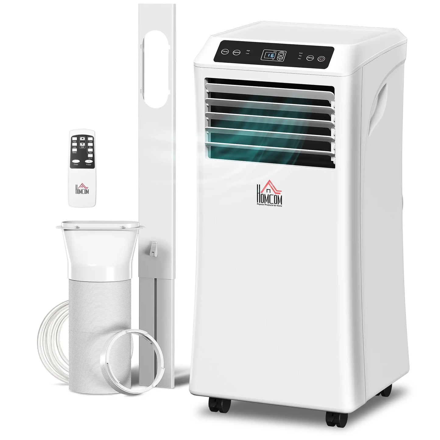 10,000BTU Portable Air Conditioner, Dehumidifier, 2 Speed Fans, 24H Timer, White Air Conditioner White at Gallery Canada