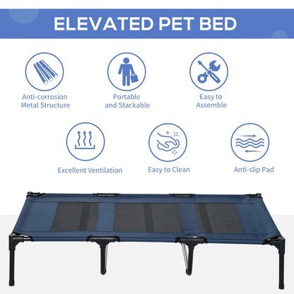 48" X 36" X 9" Elevated Pet Bed with Carrying Bag, Dark Blue Elevated Dog Beds at Gallery Canada
