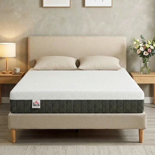 10 Inch Full Mattress, Pressure Relief, Lumbar Support, CertiPUR-US Certified Mattresses White, Dark Grey at Gallery Canada
