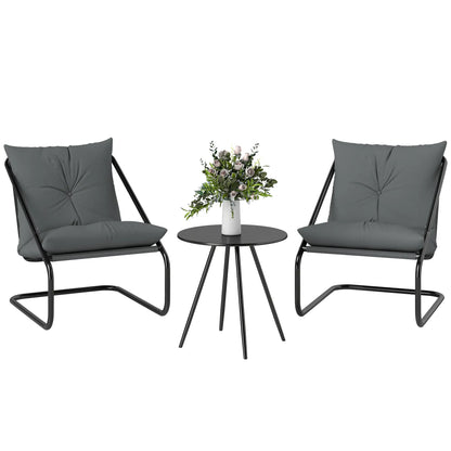 3 Piece Outdoor Bistro Set, 2 Chairs And Table, Light Grey Bistro Sets at Gallery Canada