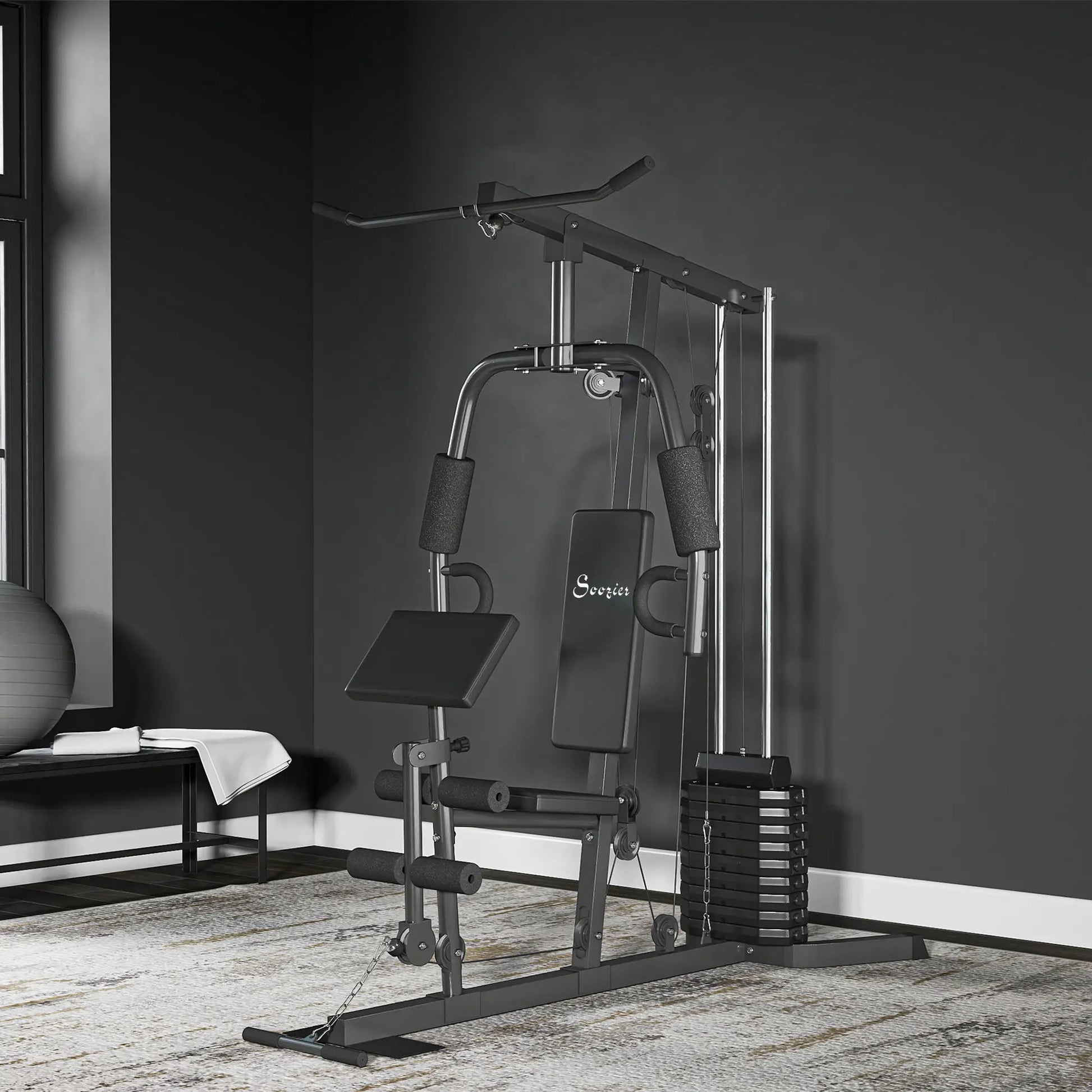 Multi-Exercise Home Gym Station with 99lbs Weight Stack, for Full Body Workout Power Towers at Gallery Canada