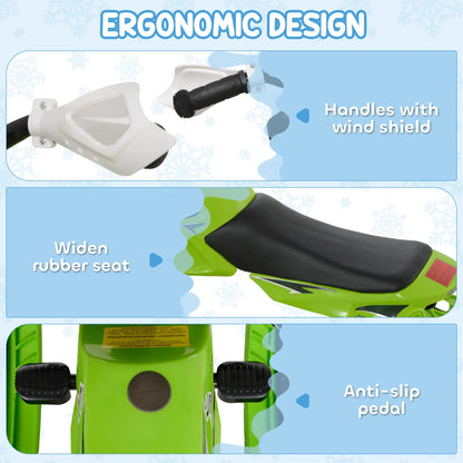 Kids Snow Sled with Padded Seat, Green Snow Scooters at Gallery Canada