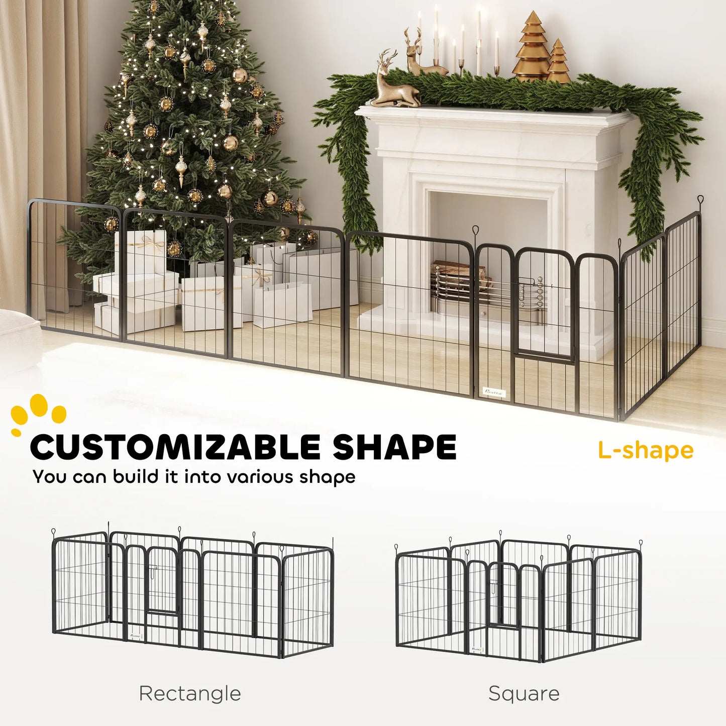 24" Dog Playpen, Portable Foldable 8 Panels, Indoor Outdoor Houses, Kennels & Pens at Gallery Canada