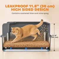 Stainless Steel Sifting Litter Box With Scoop And 10 Pads Cat Litter Box Enclosures at Gallery Canada