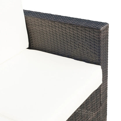 2 Seat Rattan Loveseat Couch Patio Furniture With Cushion, Cream White Patio Furniture Sets at Gallery Canada