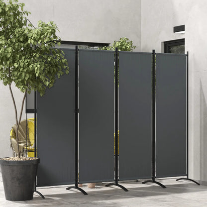 Folding Room Divider, Privacy Screen, 5.6FT Tall, Dark Grey Side Awnings at Gallery Canada
