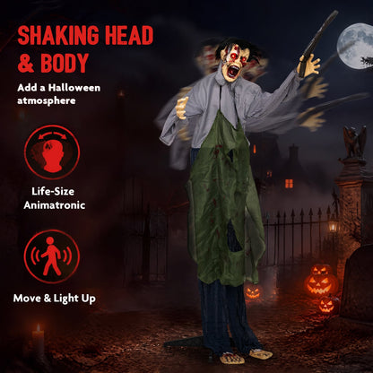 Zombie Halloween Outdoor Decoration, Glowing Eyes