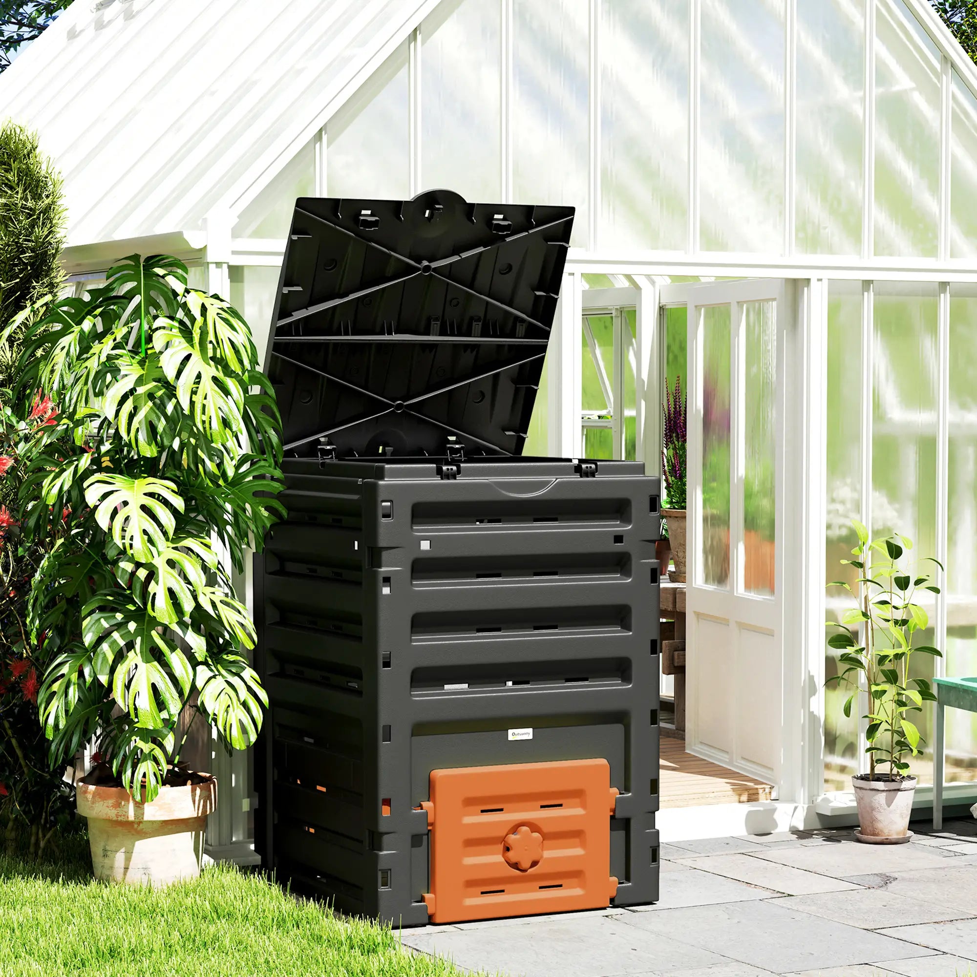 Compost Bin, Garden Composter, 120 Gallon (450L), Orange Garden Accessories at Gallery Canada