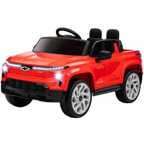 12V Chevrolet Silverado EV RST Licensed Kids Car, Remote Control, Red