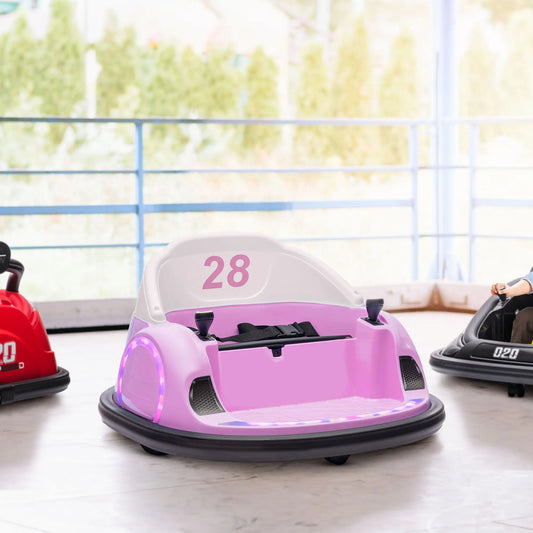 12V Bumper Car, 360 Remote Control, Lights Music Horn, 1.5-5 Years, Pink Electric Toy Cars Pink at Gallery Canada