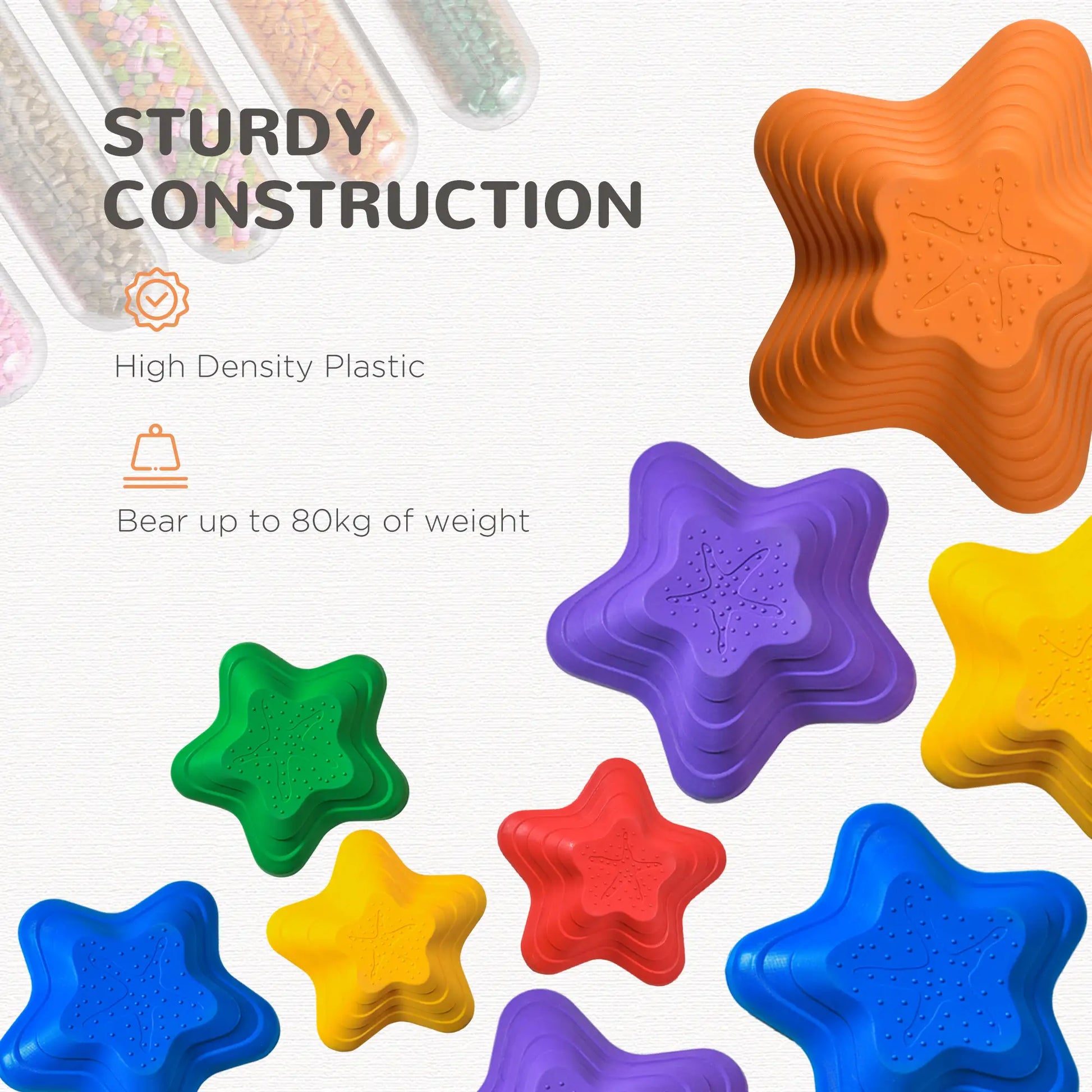 6PCs Larger Size Stepping Stones, Non-Slip Bottom, Stackable Obstacle Course Gym Sets & Swings at Gallery Canada