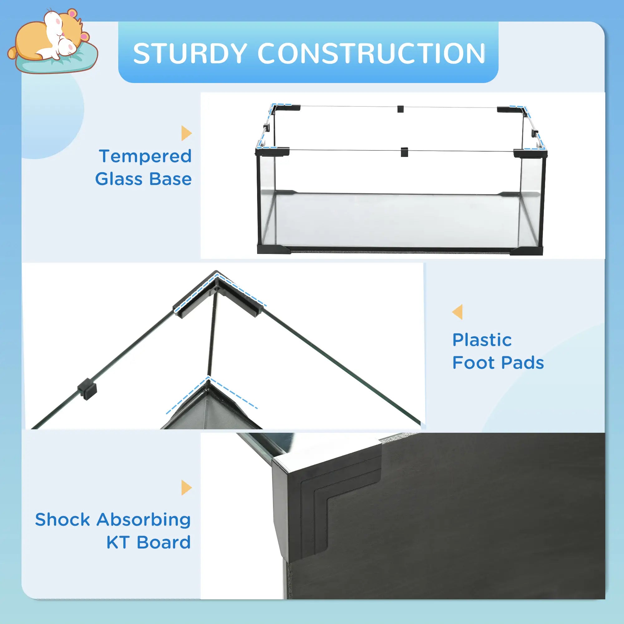 Hamster Cage, Gerbil Cage with Glass Basin, Small, Black Hamster Cages at Gallery Canada