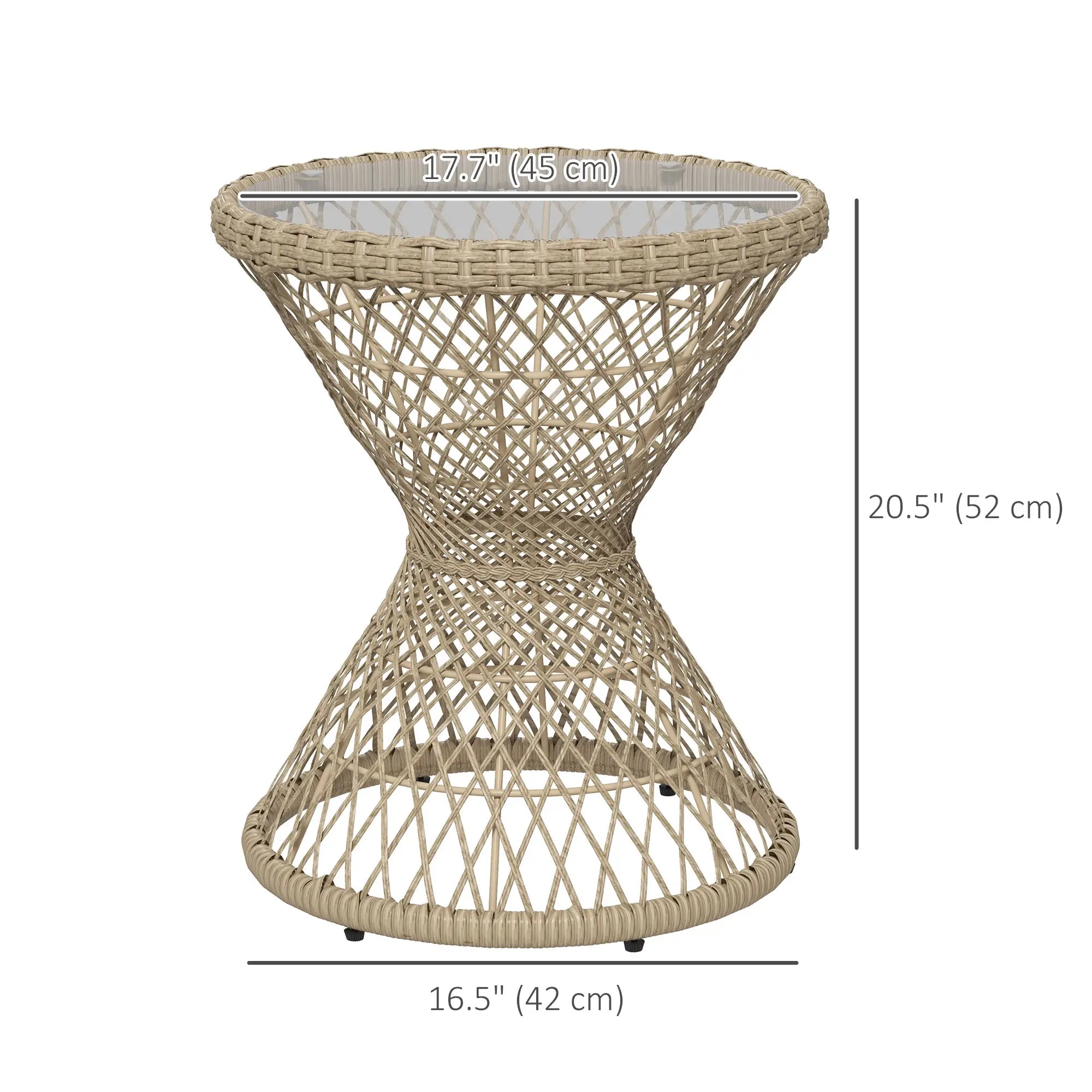 Wicker Outdoor Coffee Table, 18