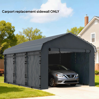 Replacement Canopy Cover Sidewalls, 12' x 20', UPF50+ Waterproof, Dark Grey Car Shelters at Gallery Canada