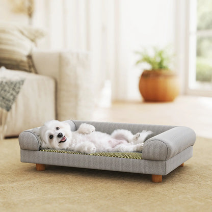 Pet Sofa, Dog Couch Bed for Small Dogs, Elevated with Solid Feet, Grey Dog Sofas at Gallery Canada