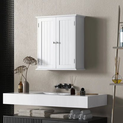 Bathroom Medicine Cabinet, Wall Cabinet with 2 Doors and Adjustable Shelf, Space Saver Over Toilet Cabinet Wall Mounted Cabinets at Gallery Canada