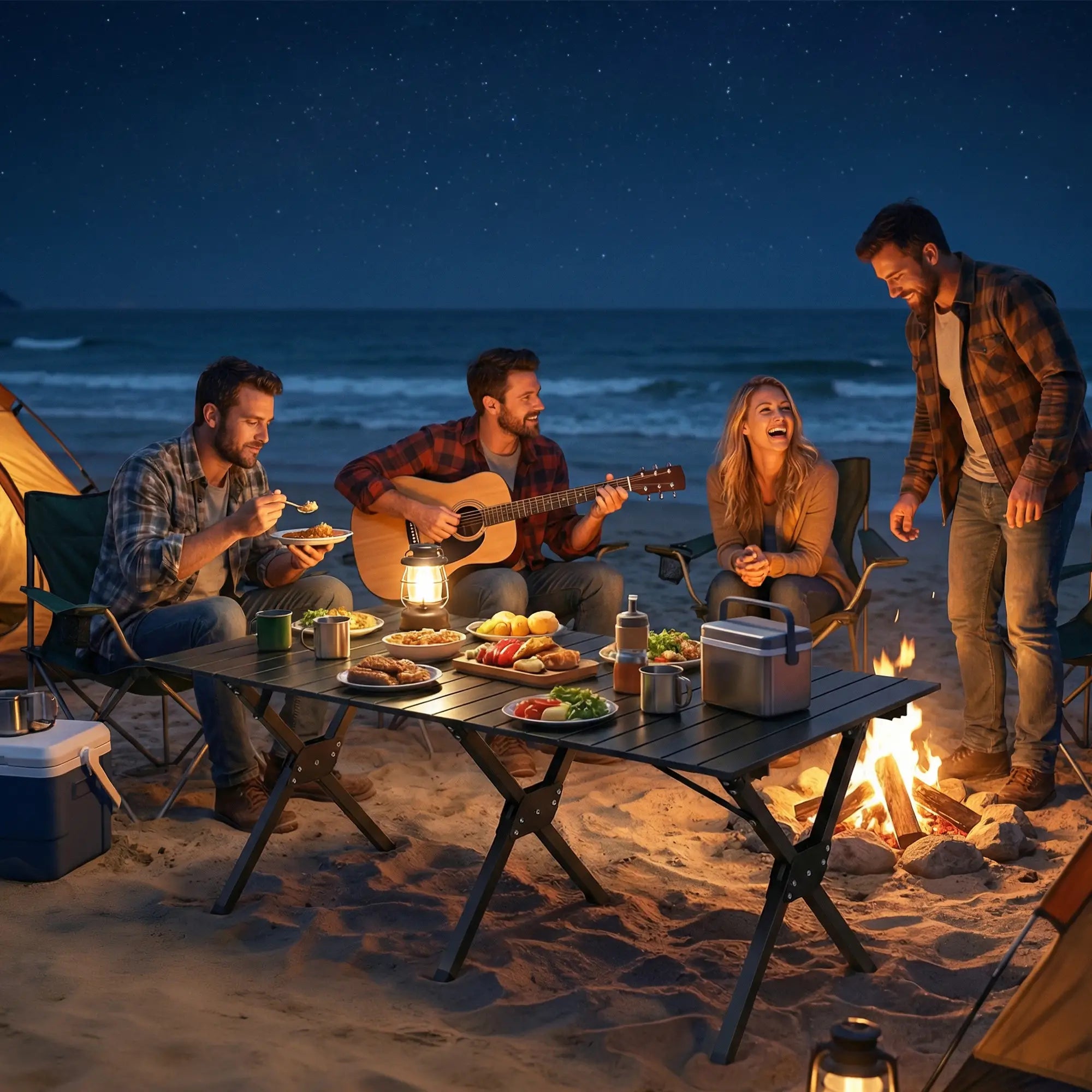 4ft Folding Camping Table, Waterproof Picnic Table, Black Picnic Tables & Camping Chairs at Gallery Canada