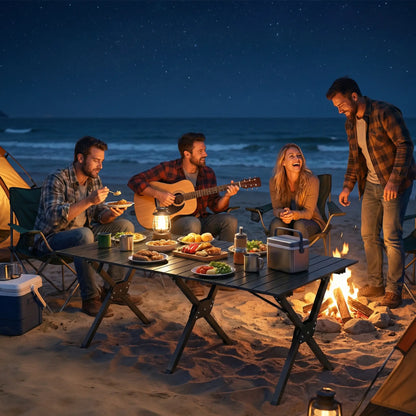 4ft Folding Camping Table, Waterproof Picnic Table, Black Picnic Tables & Camping Chairs at Gallery Canada