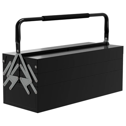 22 Inches Metal Tool Box, 5-Tray Cantilever Steel Chest, Black Tool Organizers at Gallery Canada
