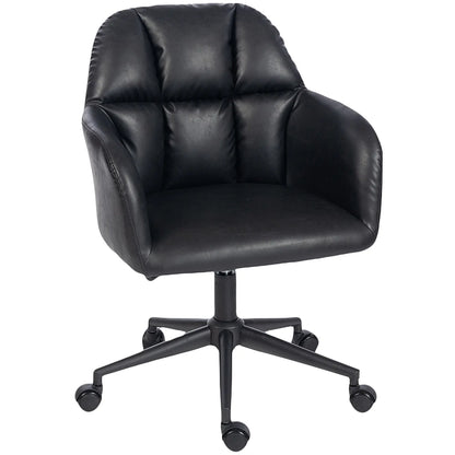 Swivel Office Chair, Faux Leather, Adjustable Height, Black Task Chairs at Gallery Canada