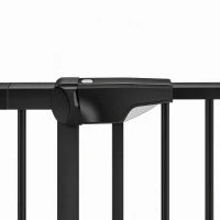 Barrière pour bébé et animal 3 extensions, fermeture automatique, 36"H, noir