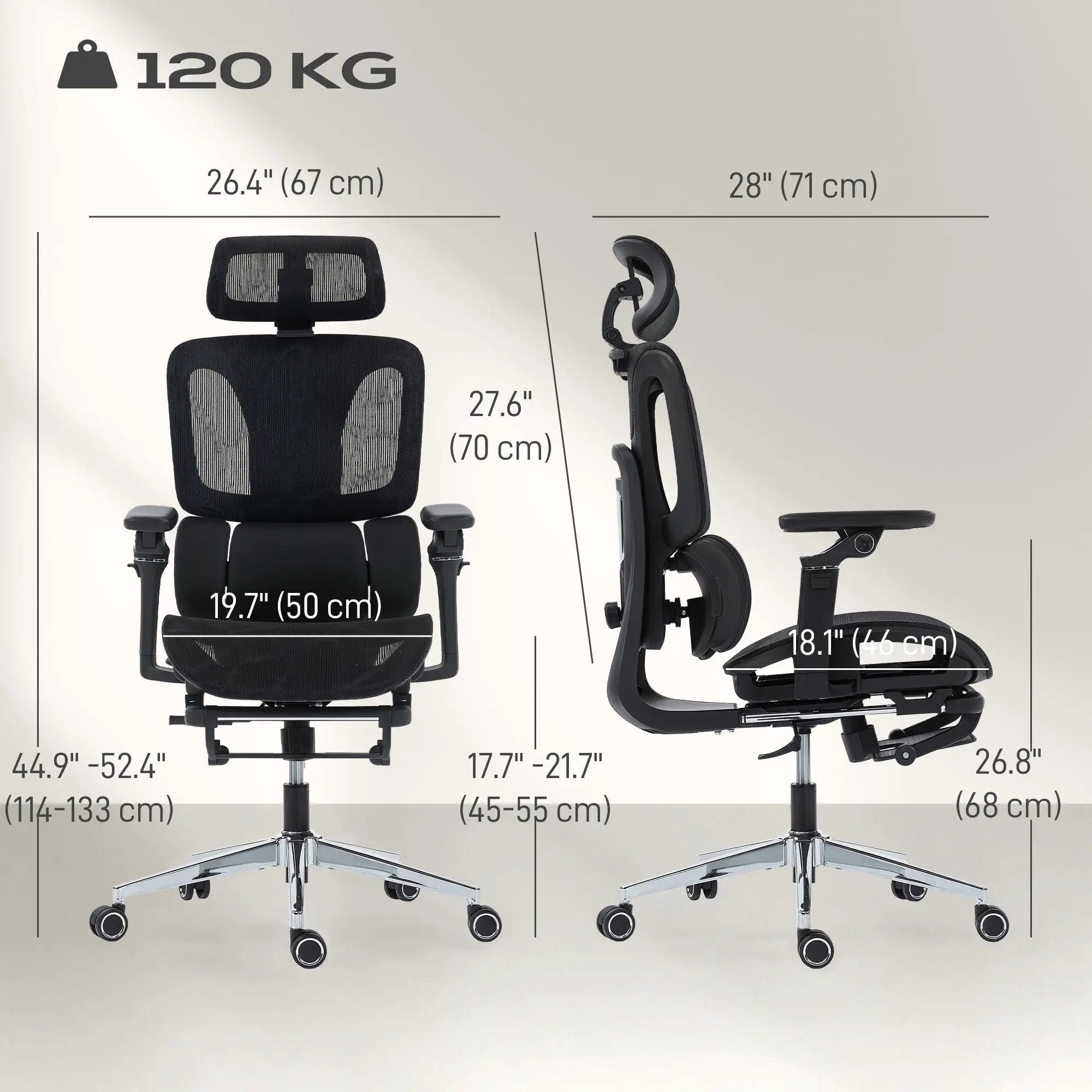Ergonomic Mesh Office Chair, High Back, Lumbar Support, Black Task Chairs at Gallery Canada