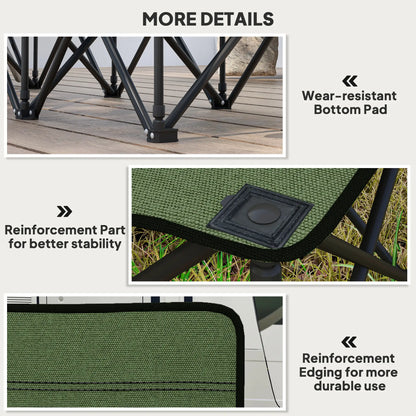 6 Seat Folding Camping Chair, Cup Holder, Carrying Case, Dark Green Picnic Tables & Camping Chairs at Gallery Canada