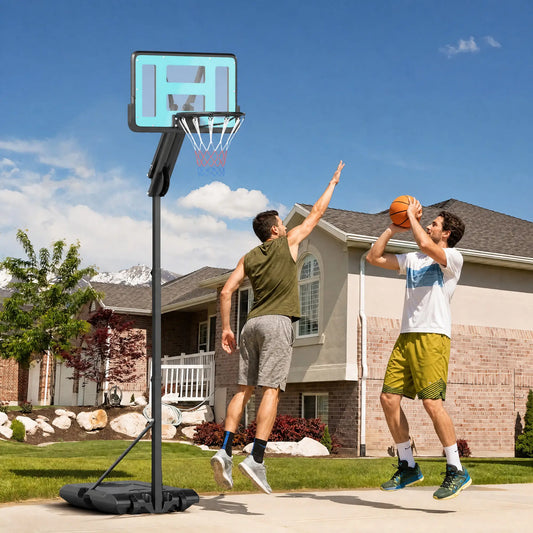 Outdoor Basketball Hoop, Shatterproof Backboard, 57.5"-92.9", Black Basketball Black at Gallery Canada