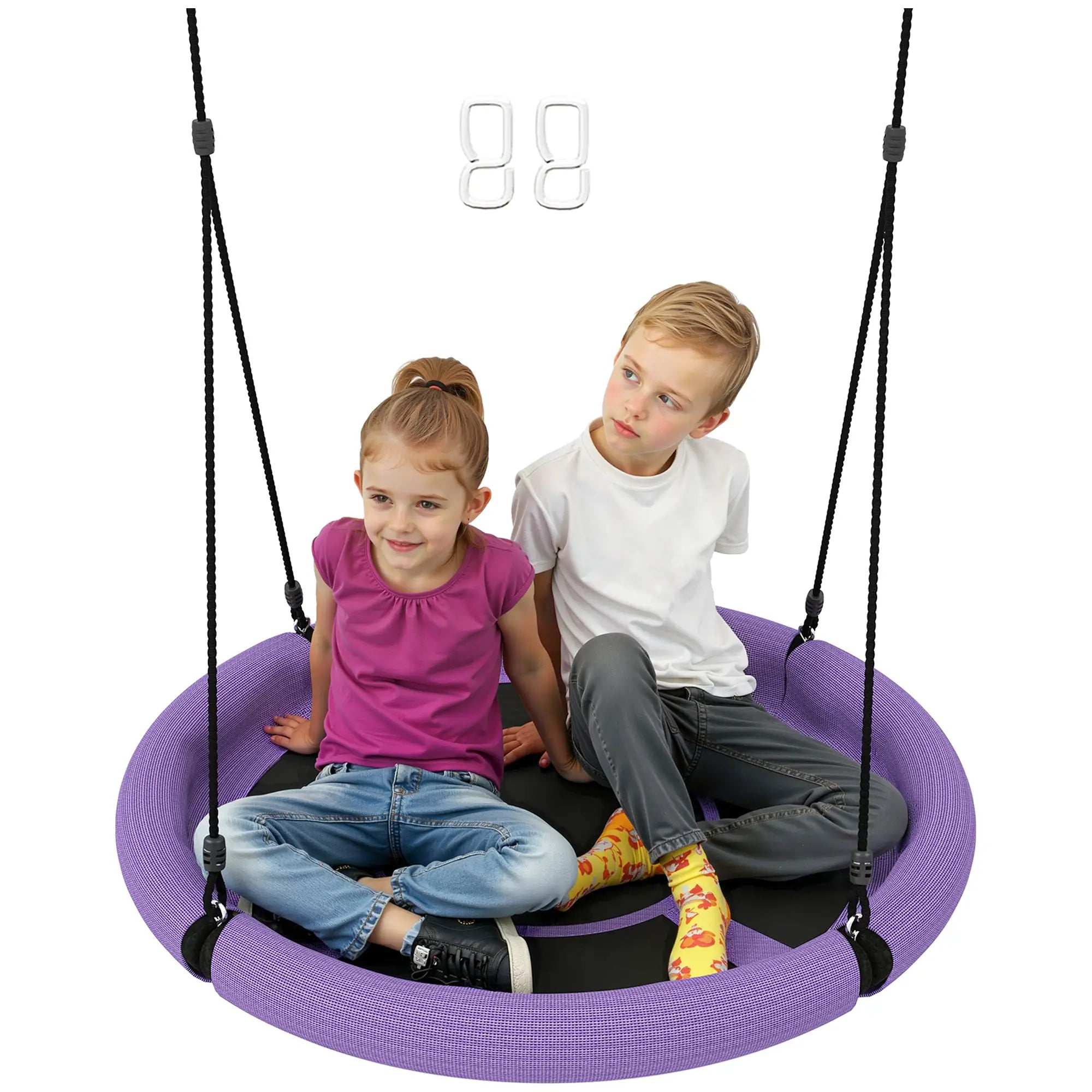 100cm Diameter Nest Seat, Height Adjustable, Kids Outdoor Playground, Purple Gym Sets & Swings at Gallery Canada