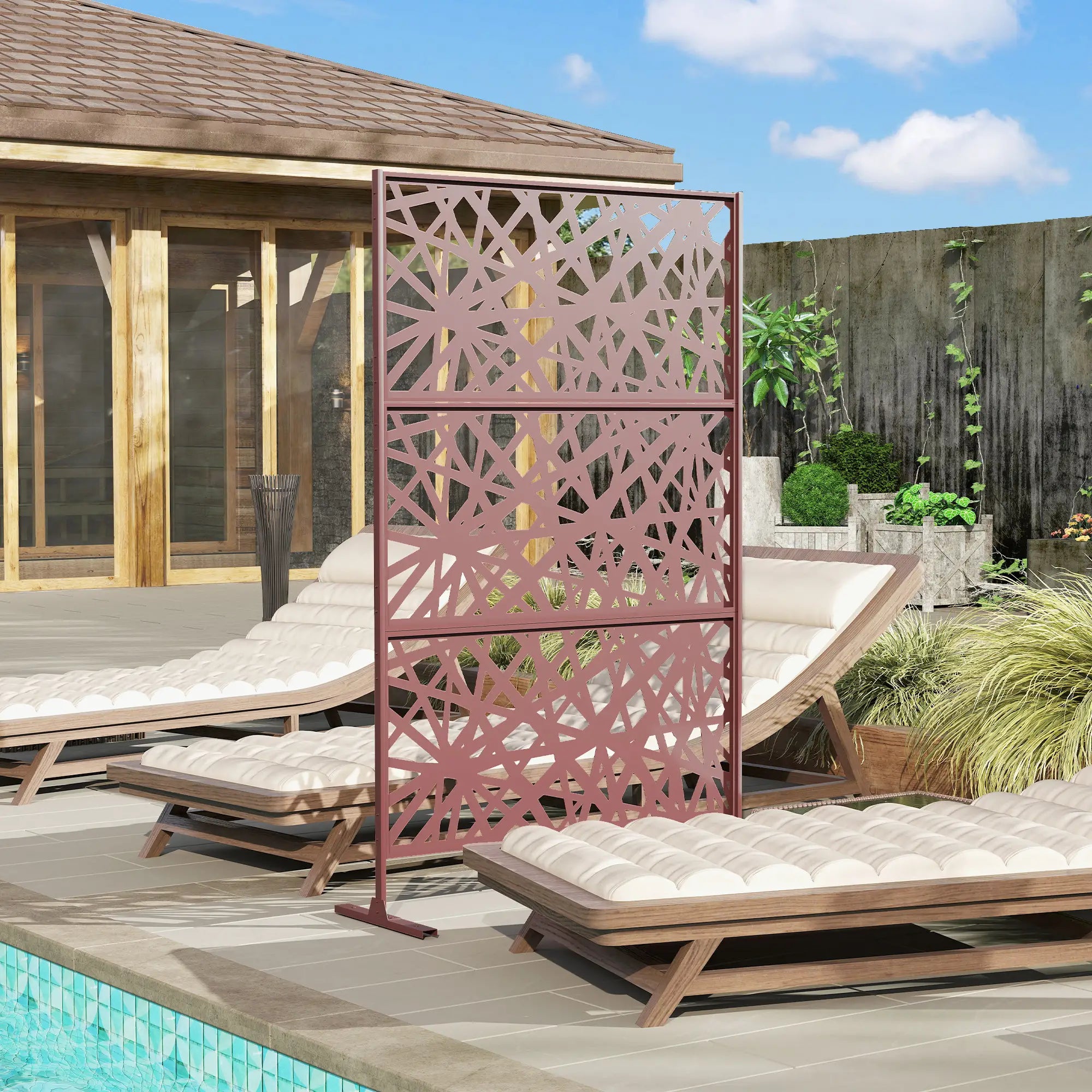 Metal Outdoor Privacy Screen, 78
