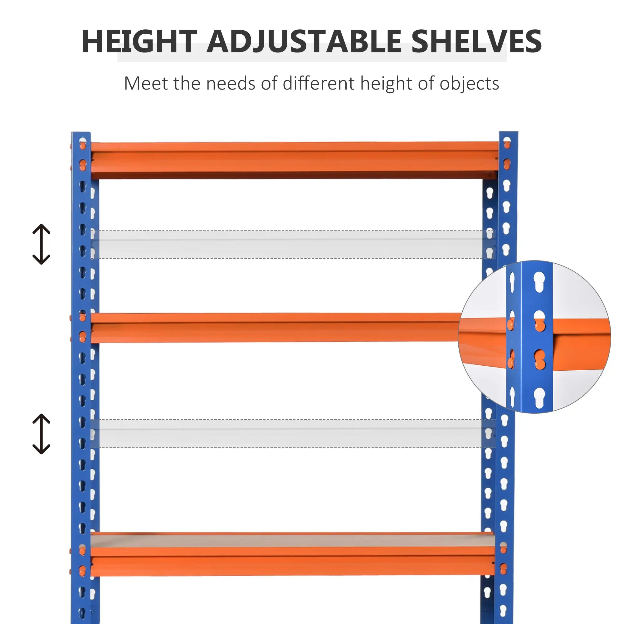 5-Tier Heavy Duty Garage Shelf, Adjustable Metal Shelving Unit, 31.5