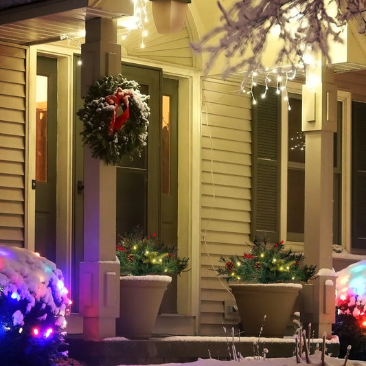 1.5 Foot Prelit Artificial Christmas Tree, 16 Inch, Warm White LED, Red Berries, Pine Cones, Green Pre Lit Christmas Trees Green at Gallery Canada