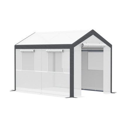 6.6' x 10' x 7' Heavy Duty Walk-In Greenhouse, Plant Growing Tent, White Walk In Greenhouses White, Grey at Gallery Canada