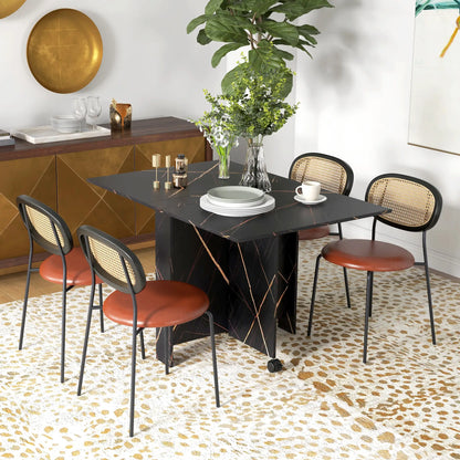 Foldable Drop Leaf Dining Table, 2 Wheels, Kitchen Desk Bar Tables & Dining Tables at Gallery Canada