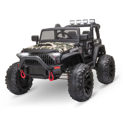 12V Kids Jeep Ride On Police Car, Parental Remote, Camouflage Electric Toy Cars at Gallery Canada