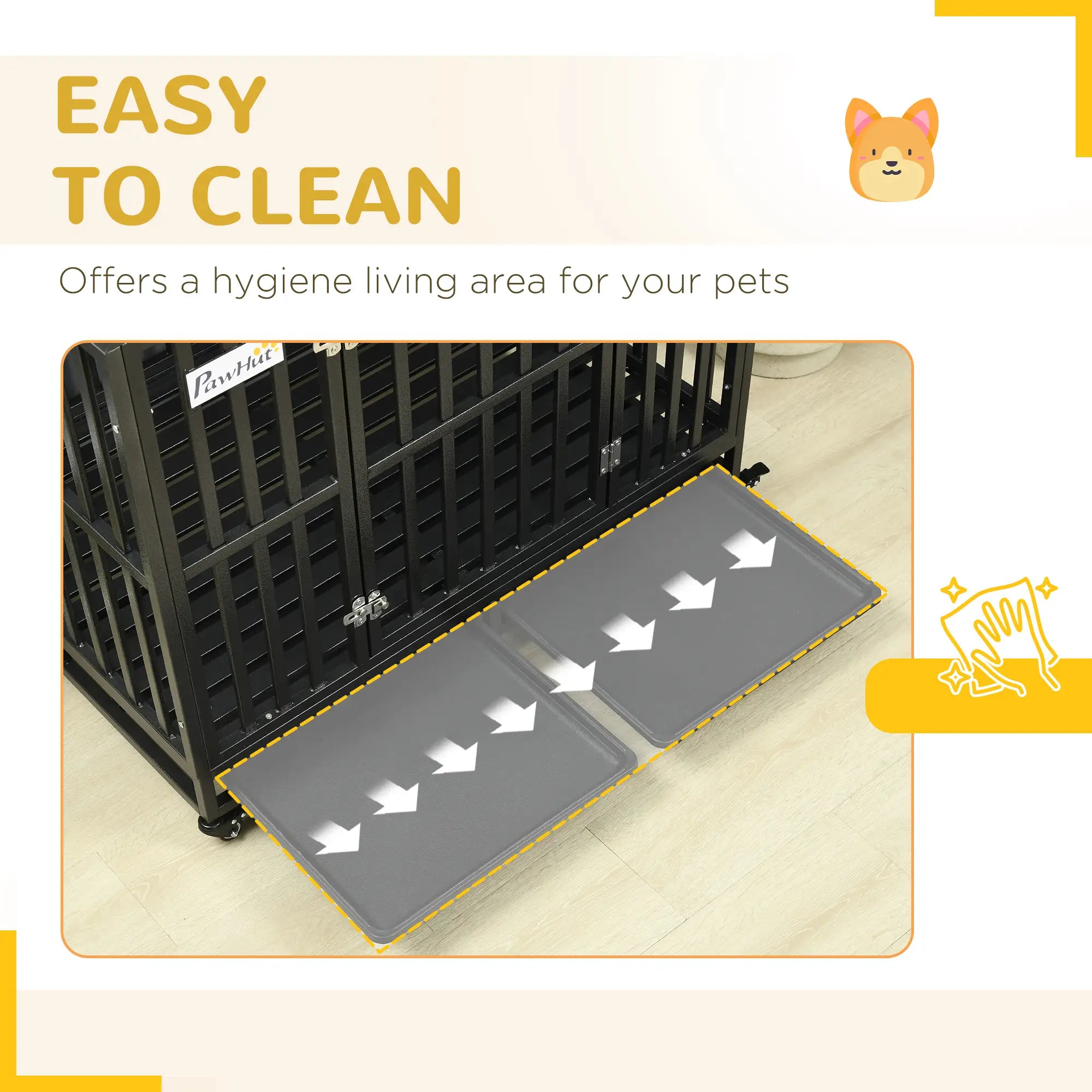 41 Heavy Duty Steel Dog Crate, Pet Cage with Wheels, Black Houses, Kennels & Pens at Gallery Canada