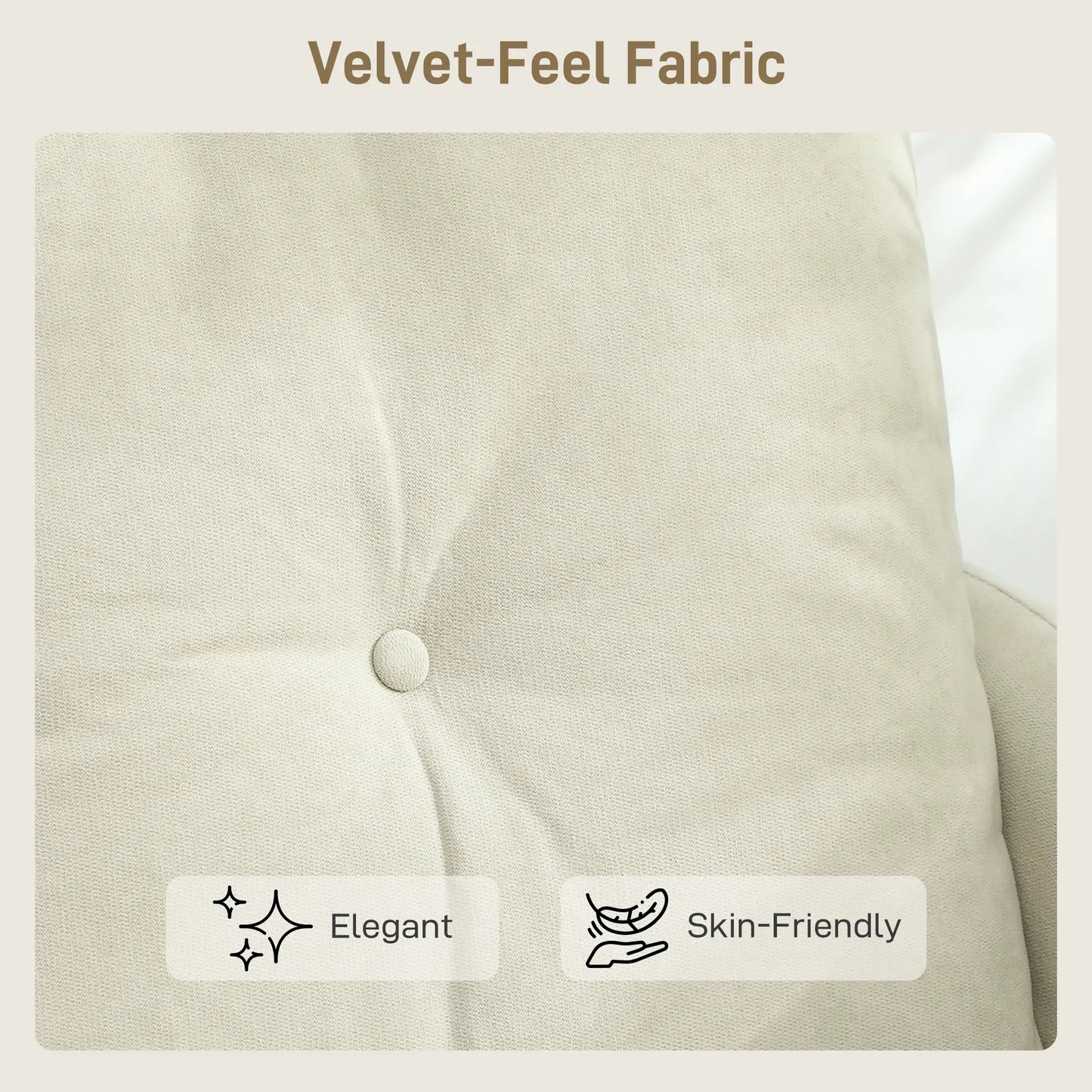 Small 2 Seater Sofa, High-Resilience Foam, Button Tufted, Cream White 2-Seater Sofas at Gallery Canada