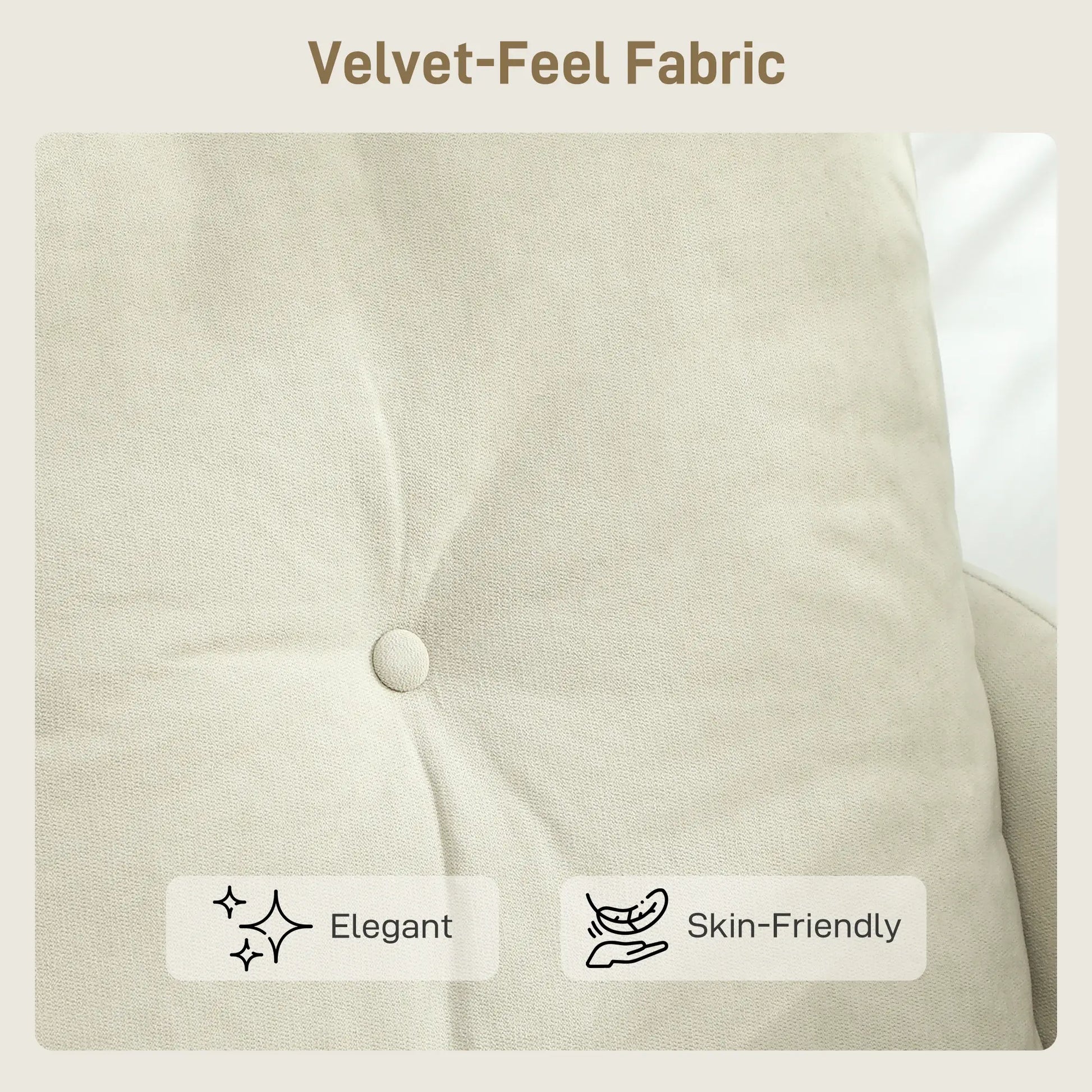 Small 2 Seater Sofa, High-Resilience Foam, Button Tufted, Cream White 2-Seater Sofas at Gallery Canada