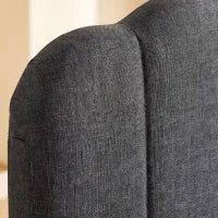 Cadre de lit Queen Size, Plateforme rembourrée, Tête de lit ajustable, Gris foncé, Gris foncé