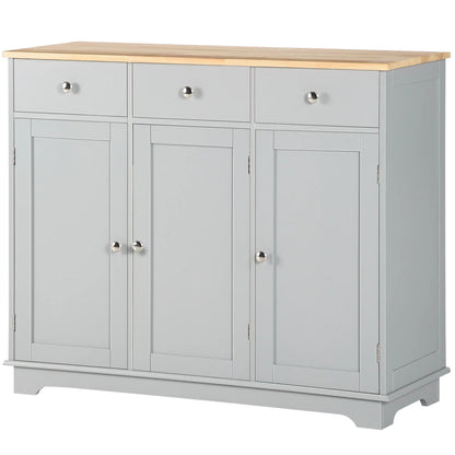 Modern Sideboard, Buffet Cabinet with Storage, Drawers, Adjustable Shelves, Grey Bar Cabinets at Gallery Canada