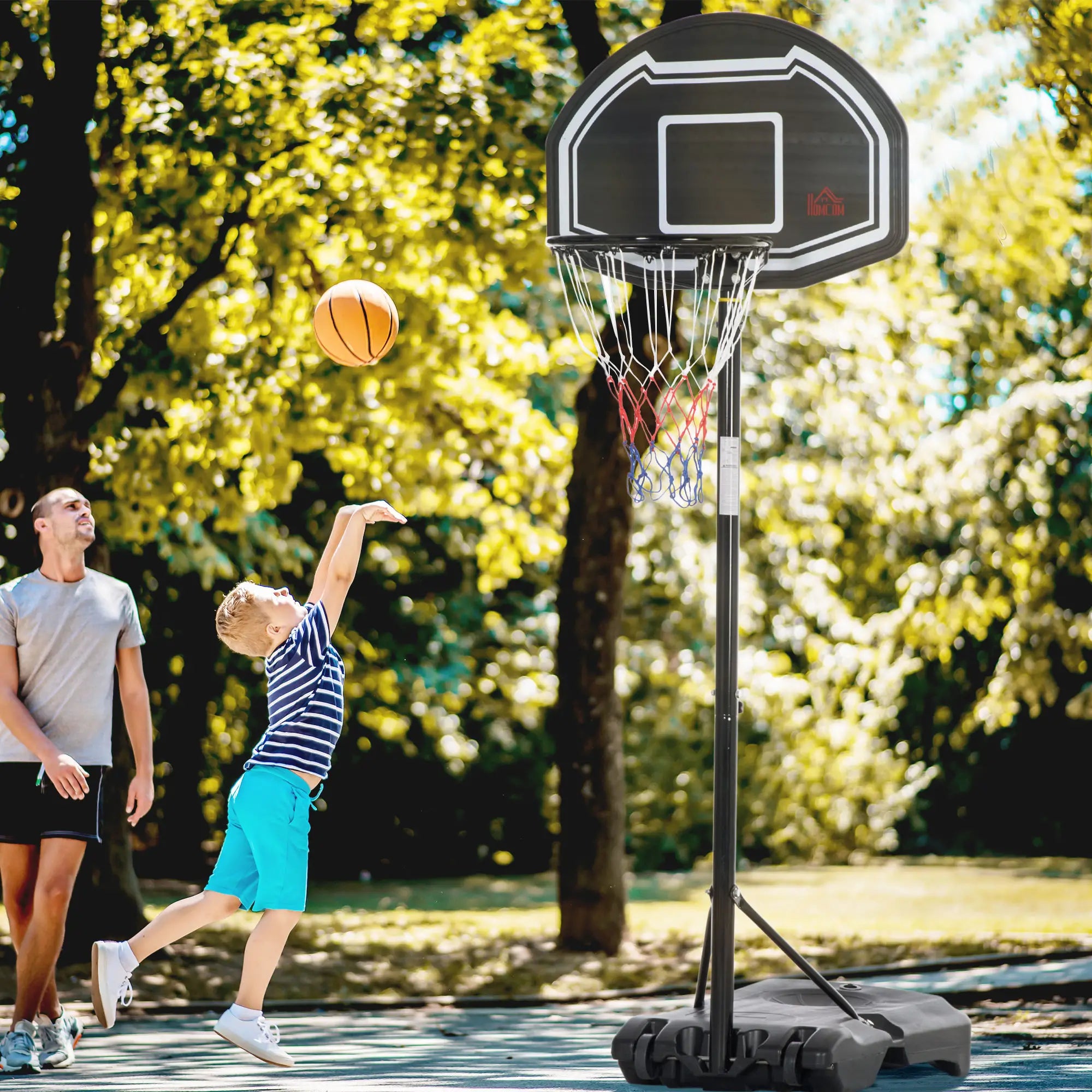 Basketball Hoop and Stand, 5.2-6.9ft Height Adjustable, Black Basketball at Gallery Canada