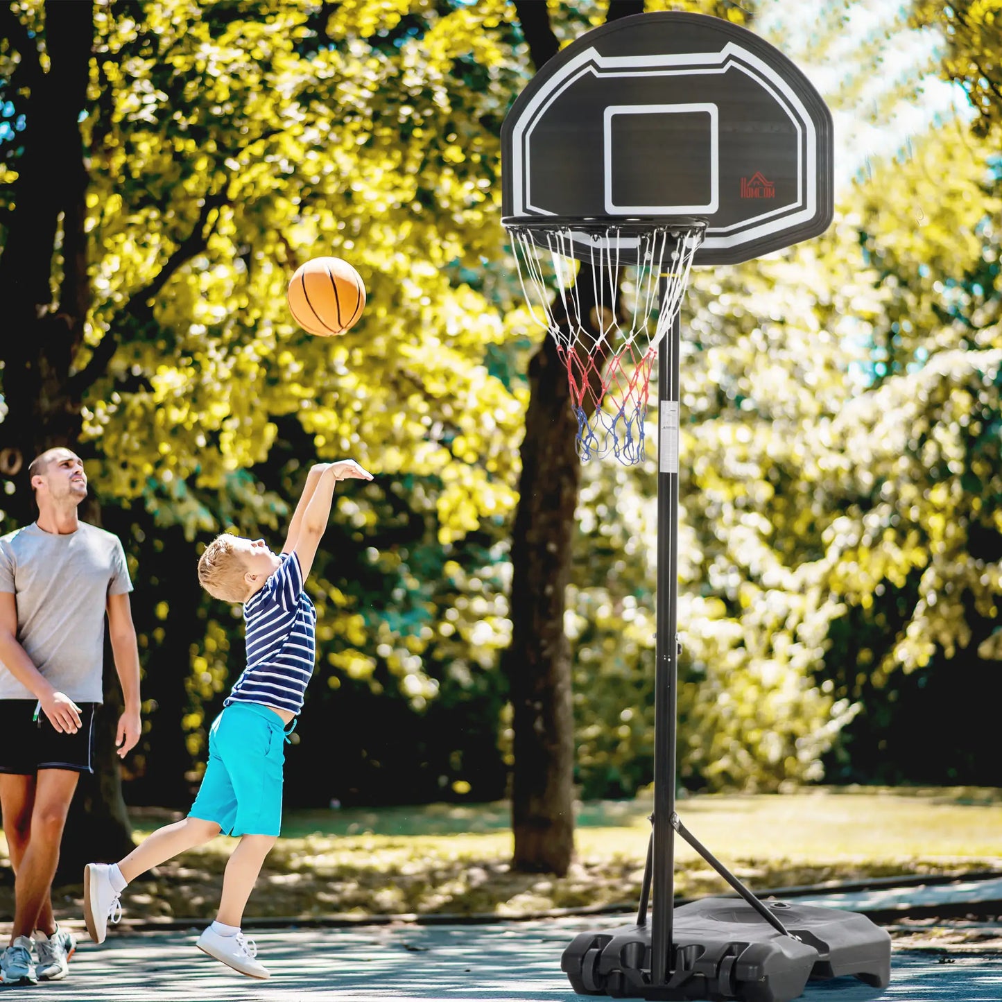 Basketball Hoop and Stand, 5.2-6.9ft Height Adjustable, Black Basketball at Gallery Canada