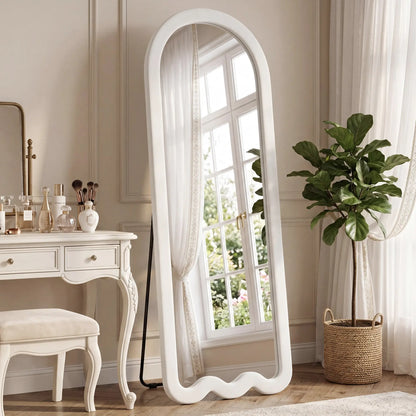 Full Length Mirror With Soft Padded Frame, White