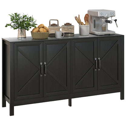 Sideboard Buffet, Storage Cabinet, TV Stand for 65 Inches, Black Oak Bar Cabinets at Gallery Canada