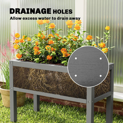 Raised Garden Bed With Legs, HDPE Planter With Drainage Holes Elevated Garden Beds at Gallery Canada