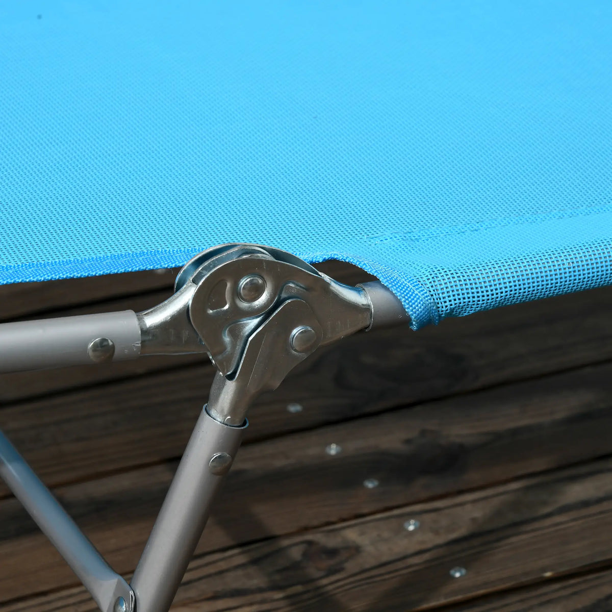 Folding Chaise Lounge Chairs Set of 2, Outdoor Reclining, Blue Lounger Chairs at Gallery Canada