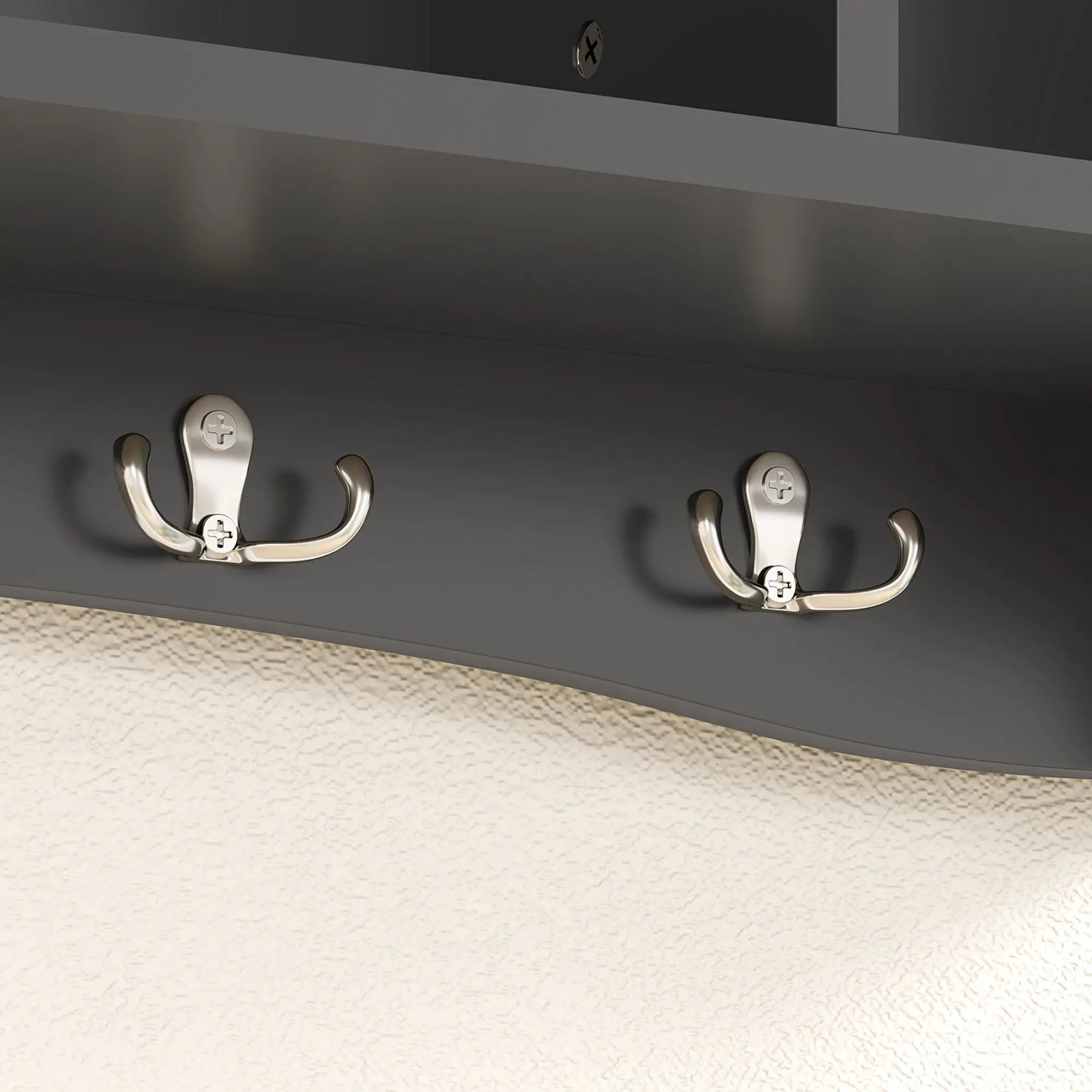 Wall Mount Coat Rack with Shelf, 28